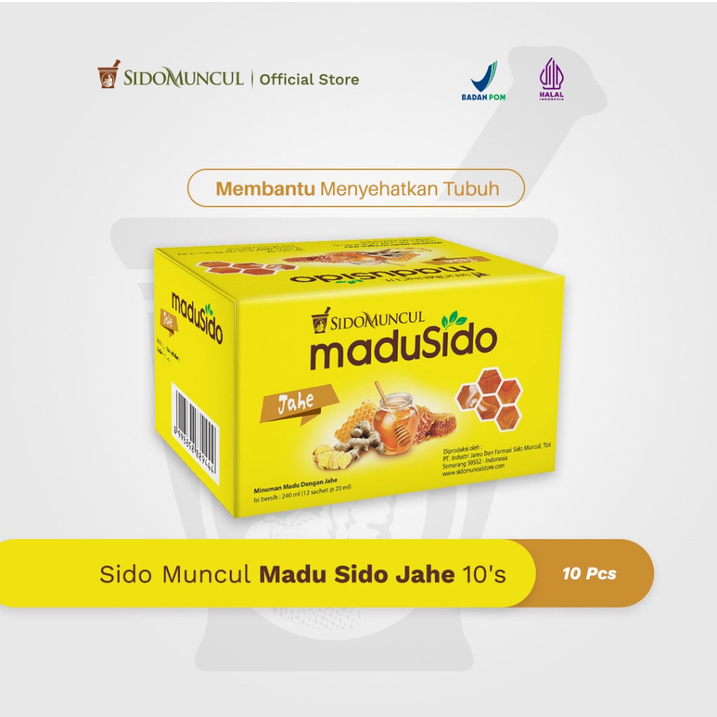 Sido Muncul Madu Sido Jahe 10's Murni - Menyehatkan Tubuh