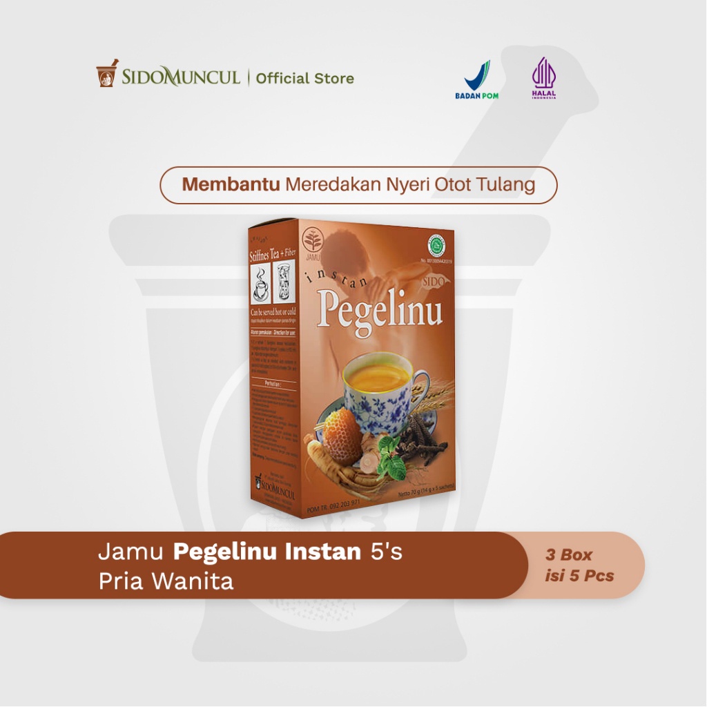 Jamu Pegal Linu Instan 5's Pria Wanita - Nyeri Otot Tulang