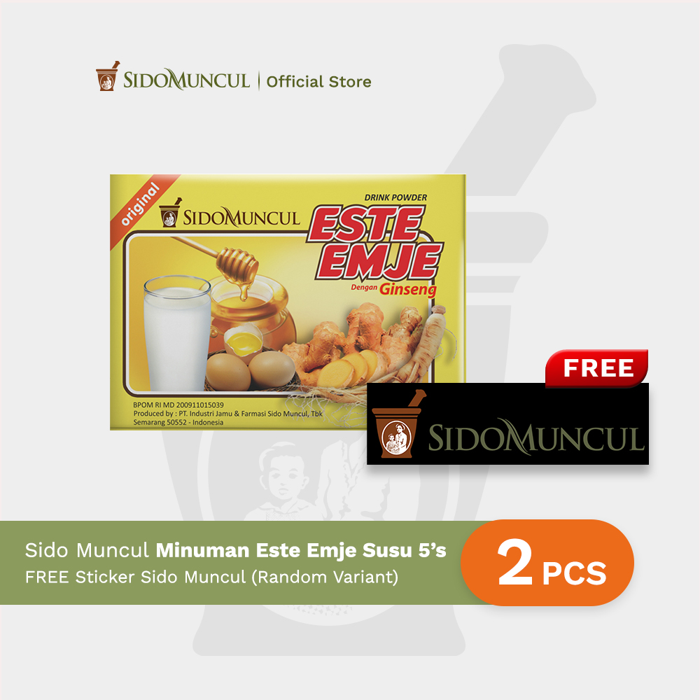 Sido Muncul Minuman Este Emje Susu 5's - Menghangatkan Tubuh Free Sticker Sido Muncul (Random Variant)