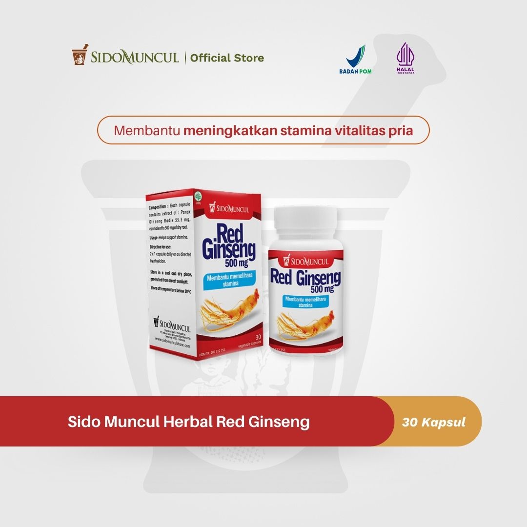 Sido Muncul Herbal Red Ginseng 30'k - Stamina Vitalitas Seksual Pria