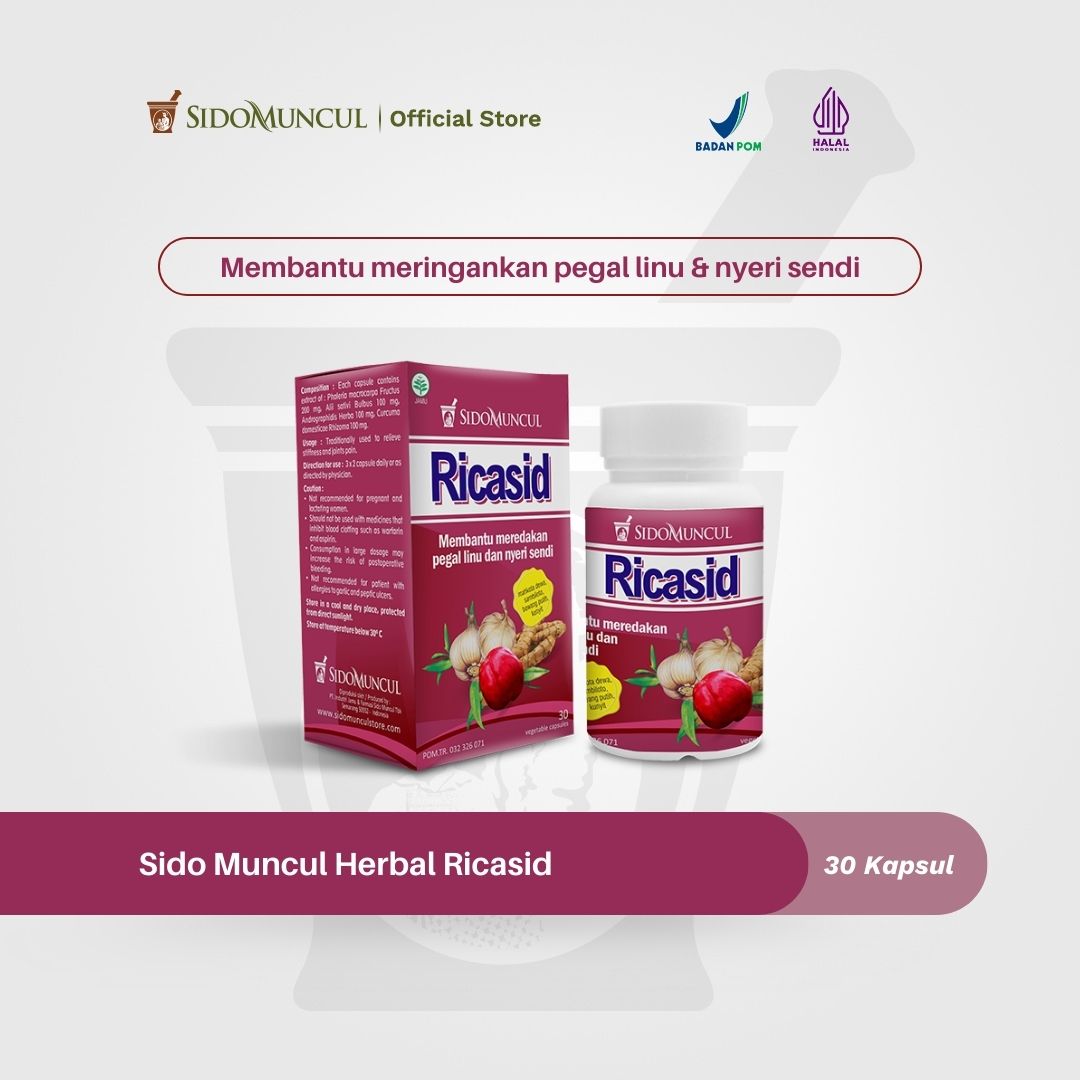 Sido Muncul Ricasid 30'k Herbal - Turunkan Asam Urat Nyeri Sendi
