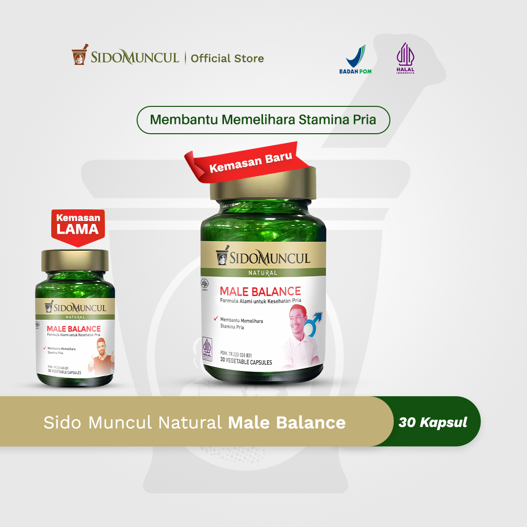 Sido Muncul Natural Male Balance 30 Kapsul - Formula Alami untuk Kesehatan Pria