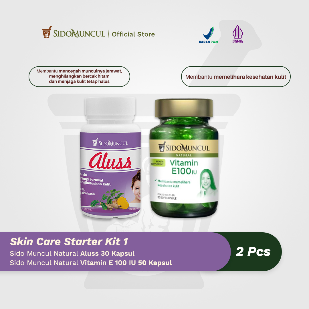 Skin Care Starter Kit 1 - Sido Muncul Aluss 30k + Vit E 100 IU SC 30k