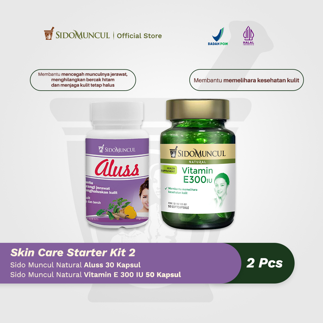 Skin Care Starter Kit 2 - Sido Muncul Aluss 30k + Vit E 300 IU SC 30k