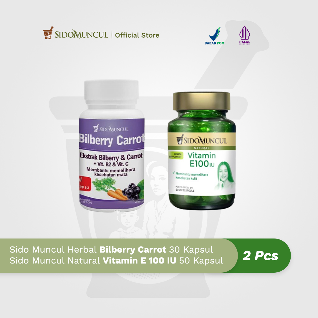 Paket Vitamin - Vitamin E100 (50'k) + Bilberry Carrot (30'k)