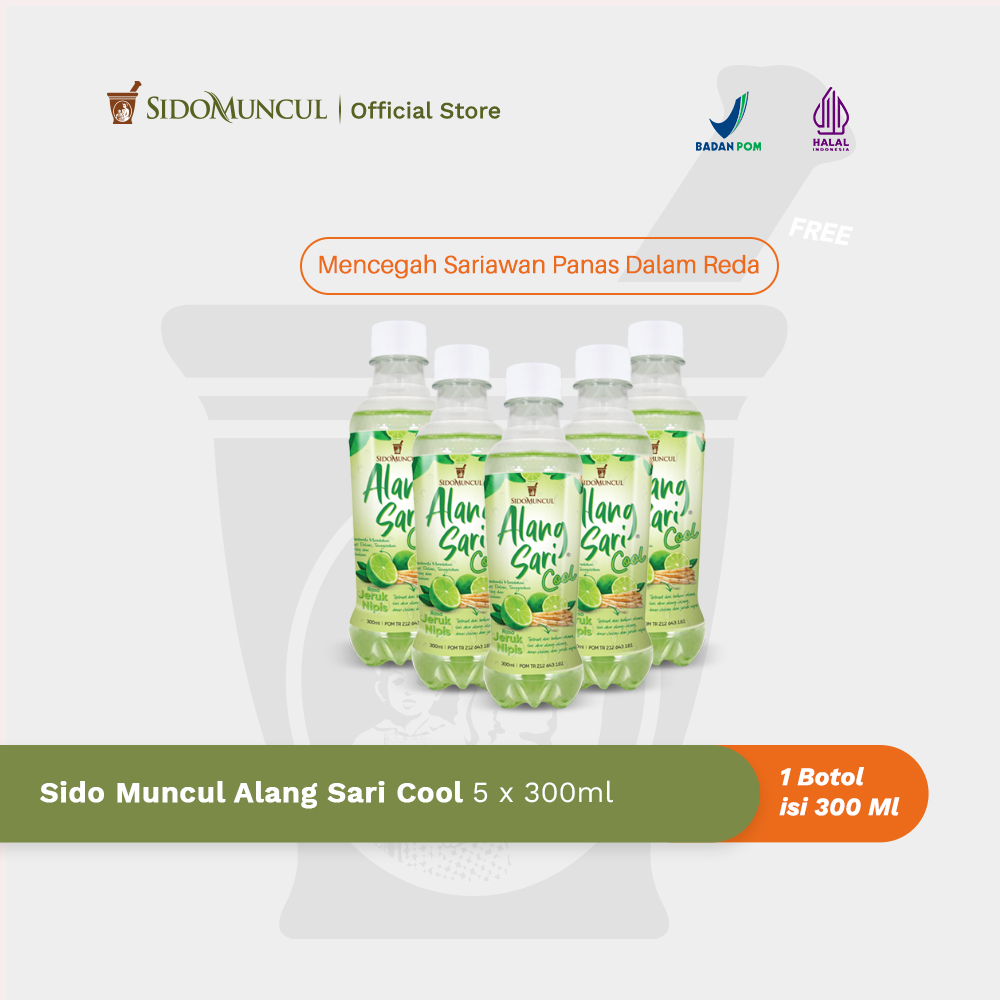 Alang Sari Cool 5x300ml - Mencegah Sariawan Panas Dalam Reda
