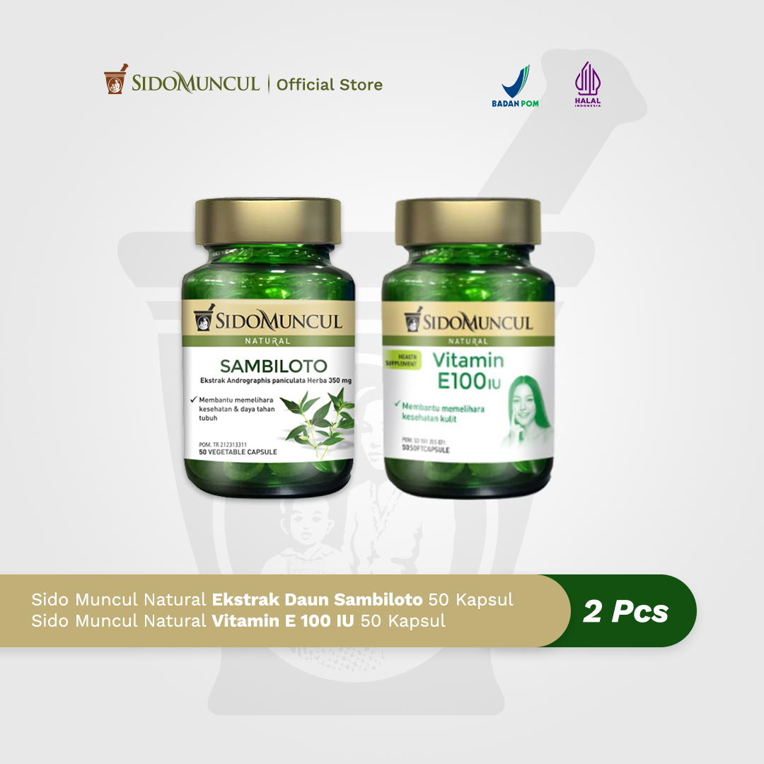 Immune Starter Pack 3 Sido Muncul Natural Daun Sambiloto + Vit E100 IU
