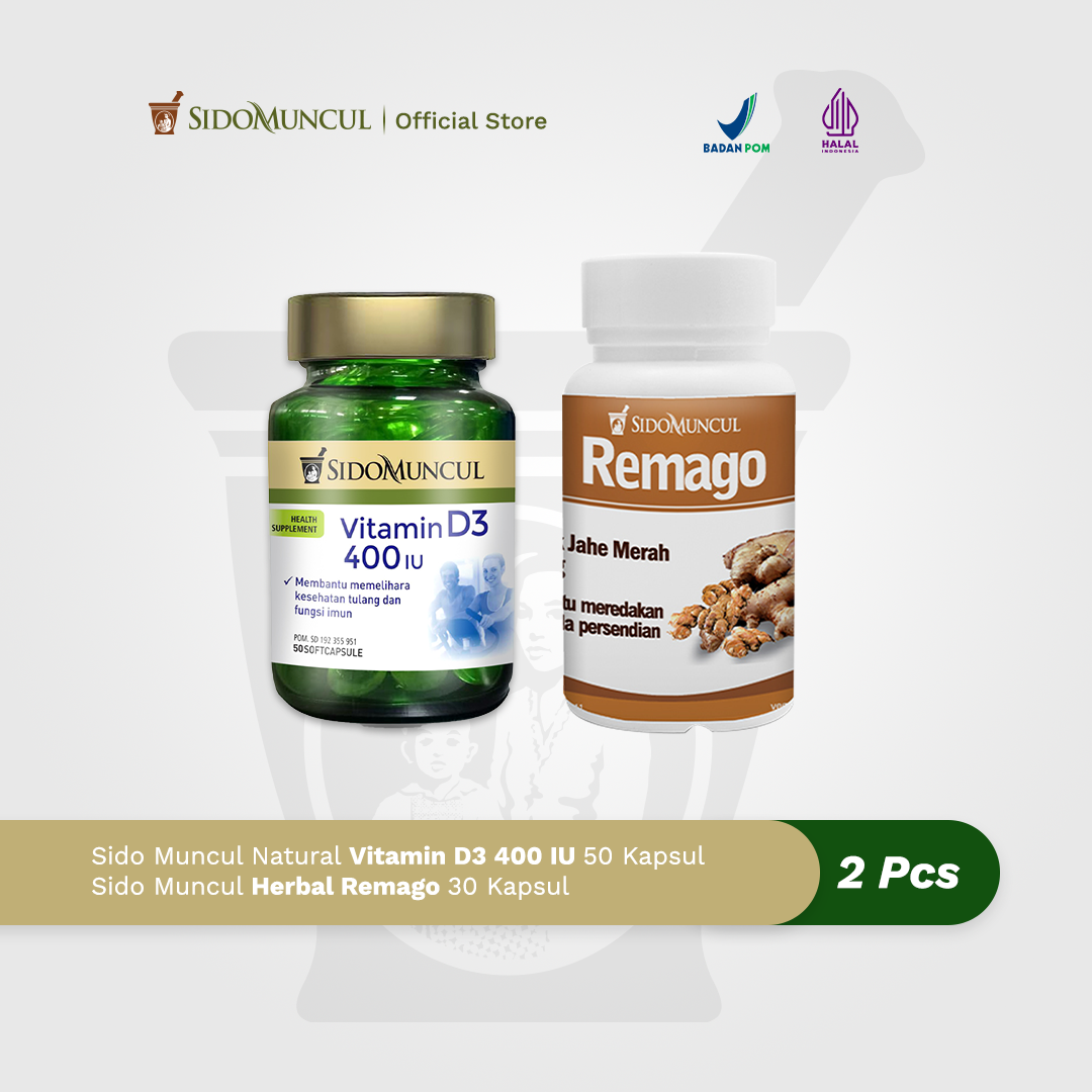 Paket Sendi Sehat - Sido Muncul Remago (30'k) + D3 400 IU (50'k)