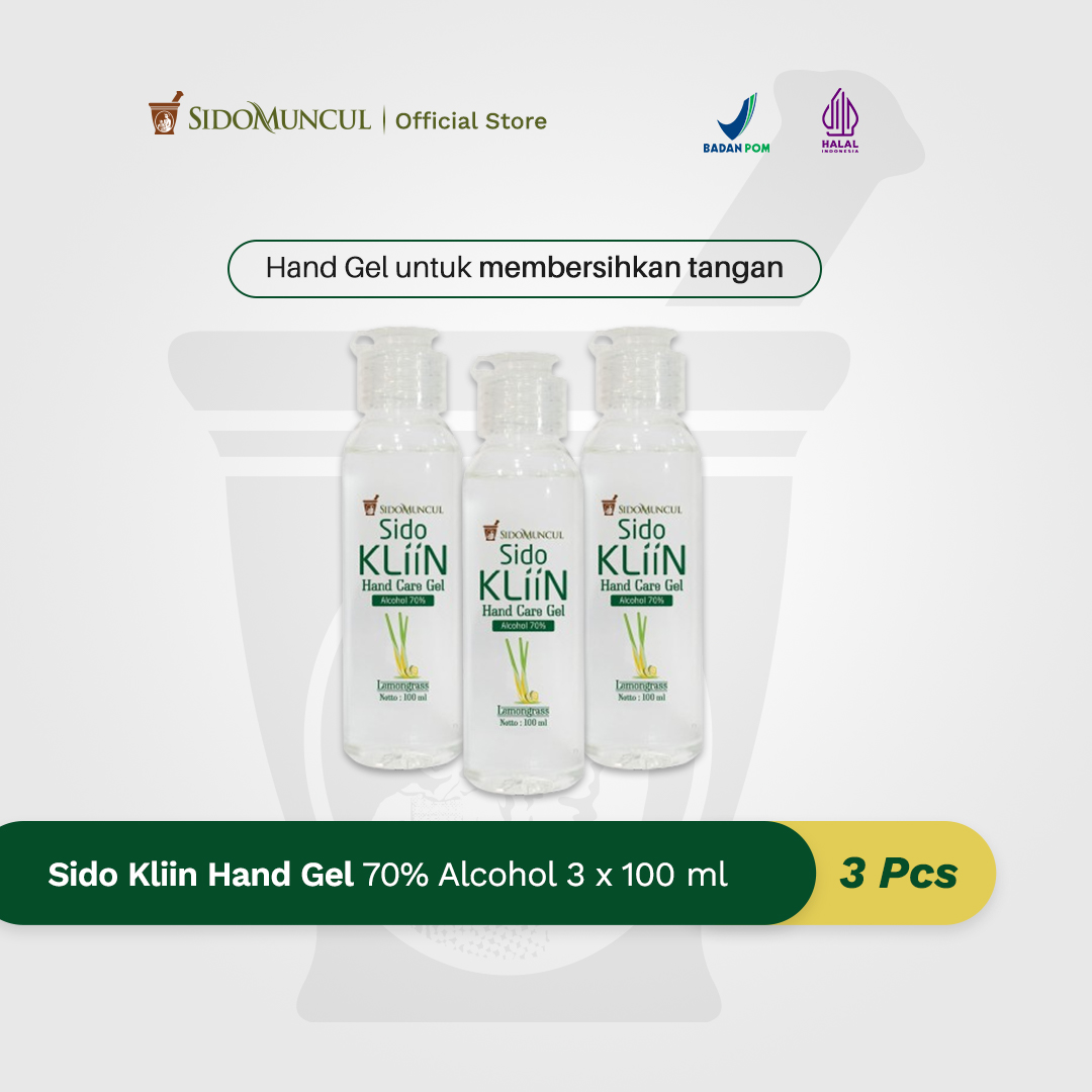 Sido Kliin Hand Gel 70% Alcohol 3x100 ml - Pembersih Tangan