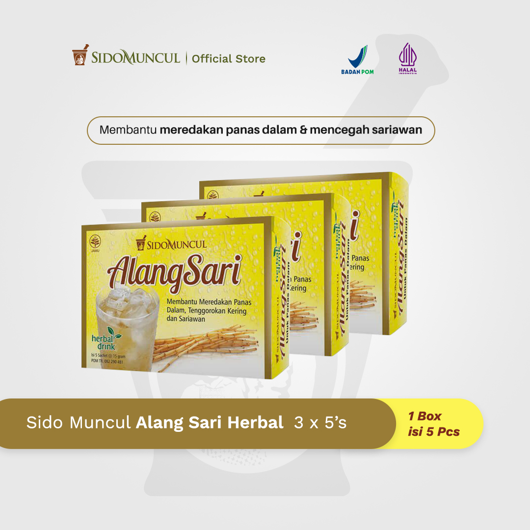 Alang Sari Herbal 3x5's - Mencegah Sariawan & Panas Dalam