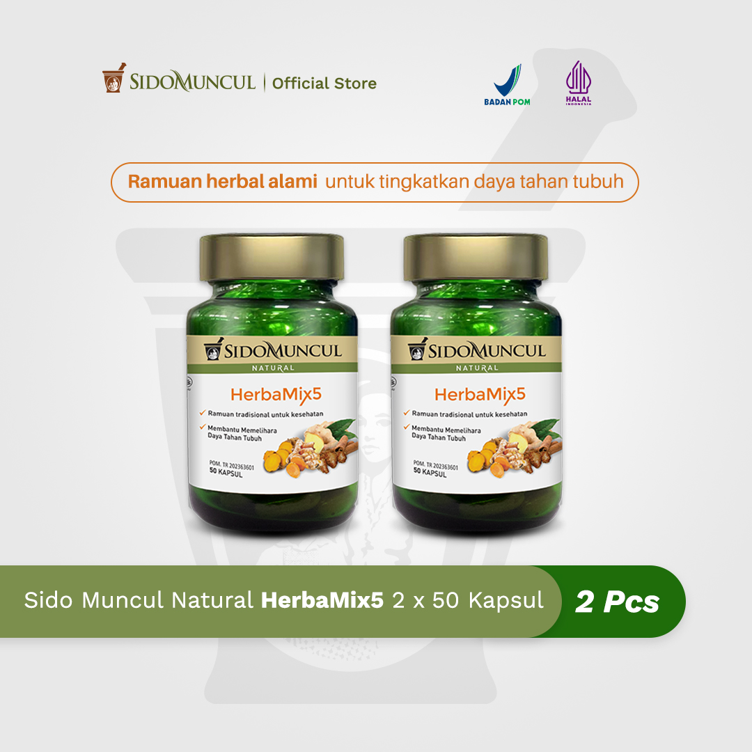 Sido Muncul Natural HerbaMix5 (2 botol) - Ramuan Herbal Alami