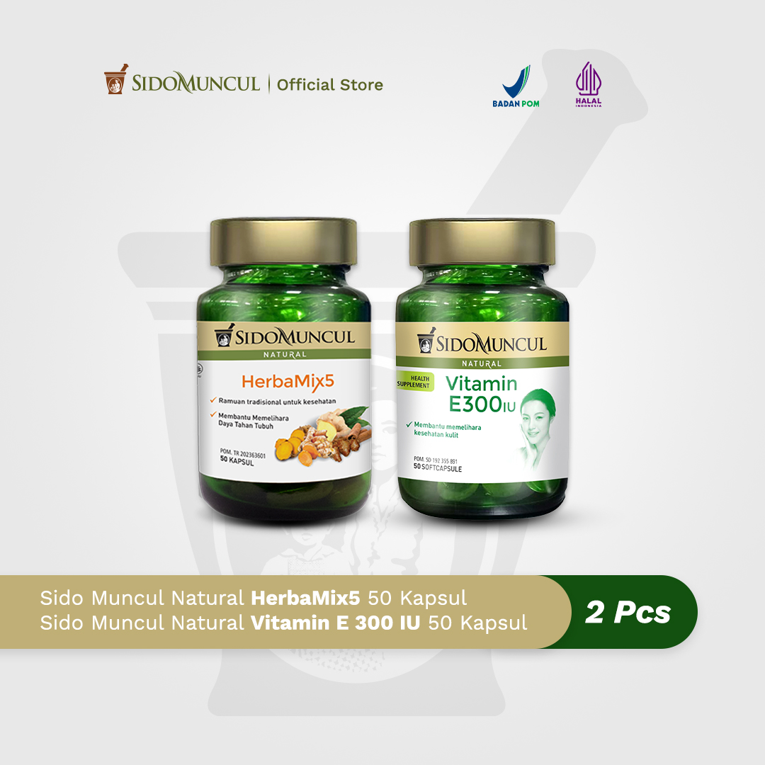 Sido Muncul Natural HerbaMix5 + Vitamin E 300 IU Soft Capsule