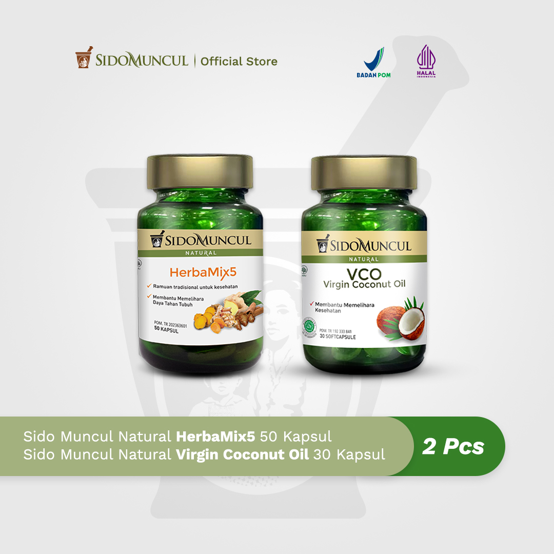 Sido Muncul Natural HerbaMix5 + Virgin Coconut Oil Soft Capsule