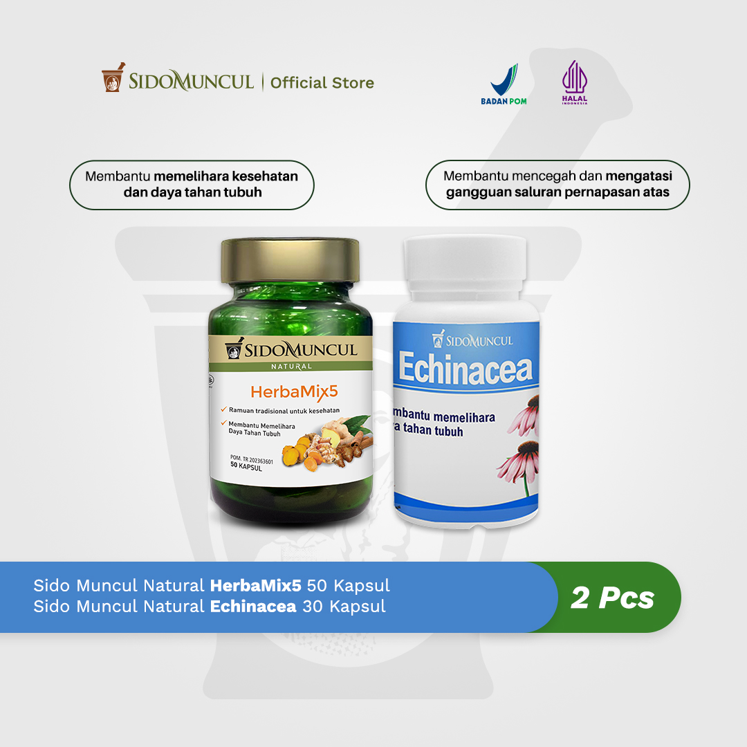 Sido Muncul Natural HerbaMix5 + Sido Muncul Herbal Echinacea 30'k