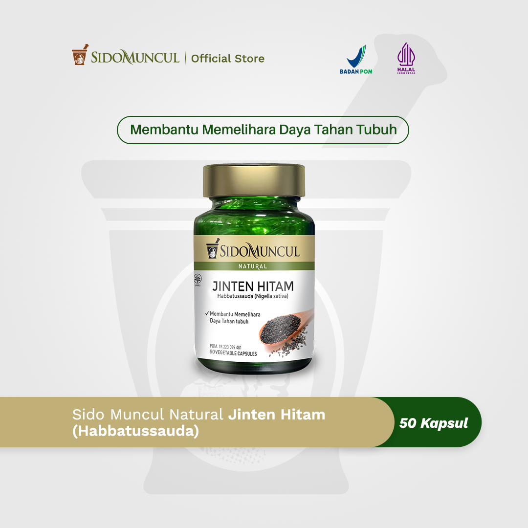 Sido Muncul Natural Jinten Hitam 50 Kapsul - Imunitas Tubuh