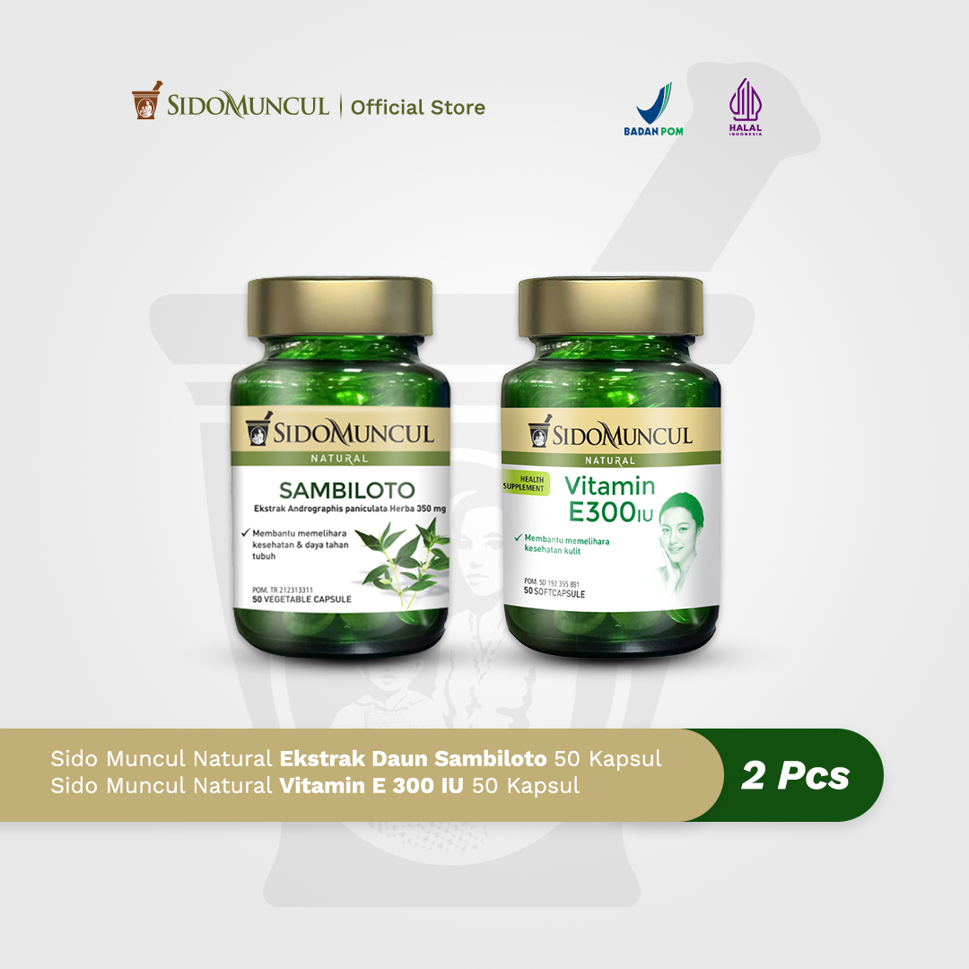 Immune Starter Pack 4 - Sido Muncul Natural Daun Sambiloto + Vit E 300