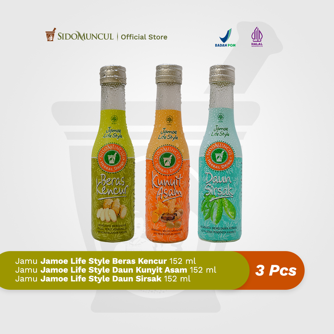 Jamu Jamoe Life Style - Beras Kencur + Kunyit Asam + Daun Sirsak