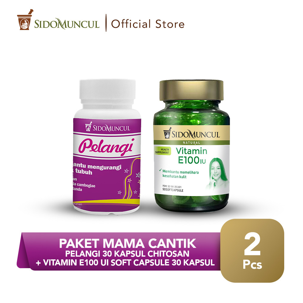 Paket Mama Cantik - Sido Muncul Pelangi Chitosan 30k + Vit E 100 UI