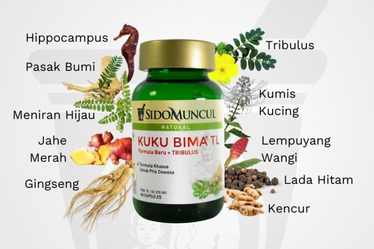 daftar kandungan Kuku Bima TL Formula Baru Plus Tribulus