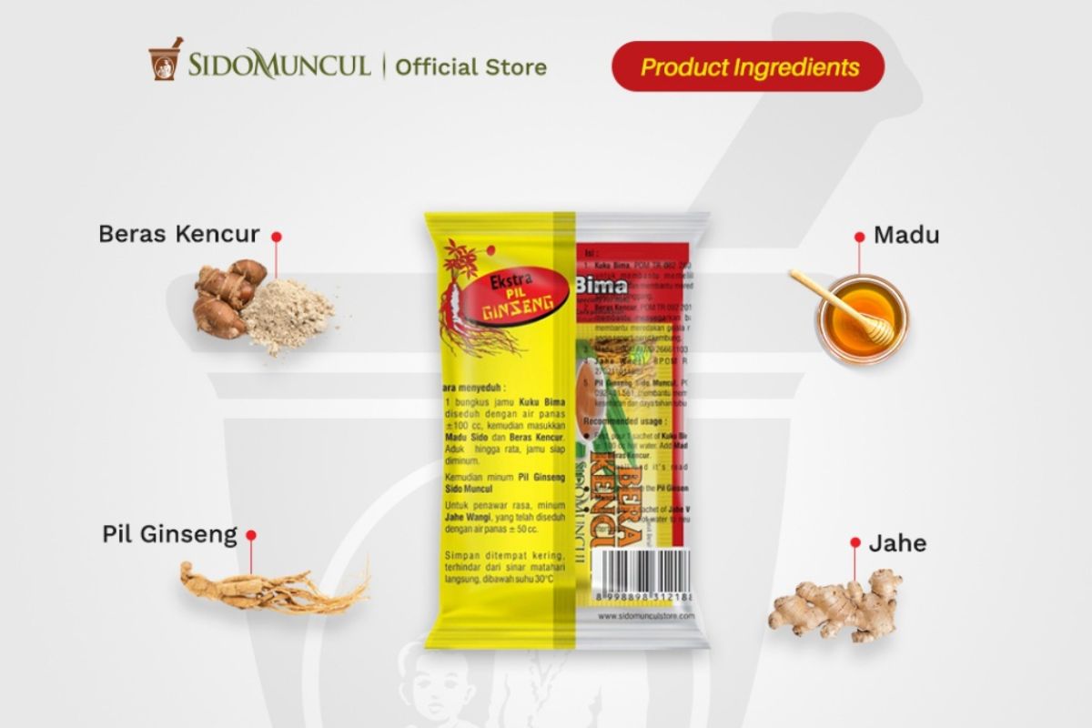 produk Jamu Komplit Kuku Bima dan komposisinya