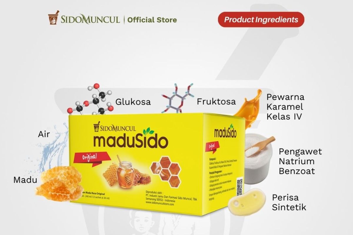 produk Madu Sido Original dan komposisinya